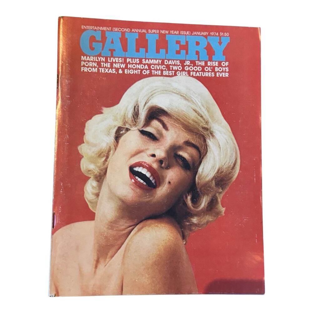 Gallery Magazine January 1974 Marilyn Monroe Sammy Davis Jr Honda Civic VTG